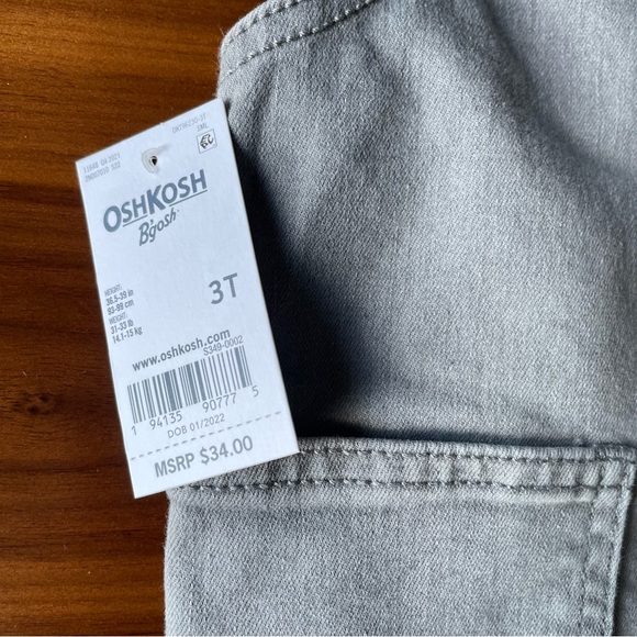 OshKosh grey denim toddler overalls - Picture 4 of 4